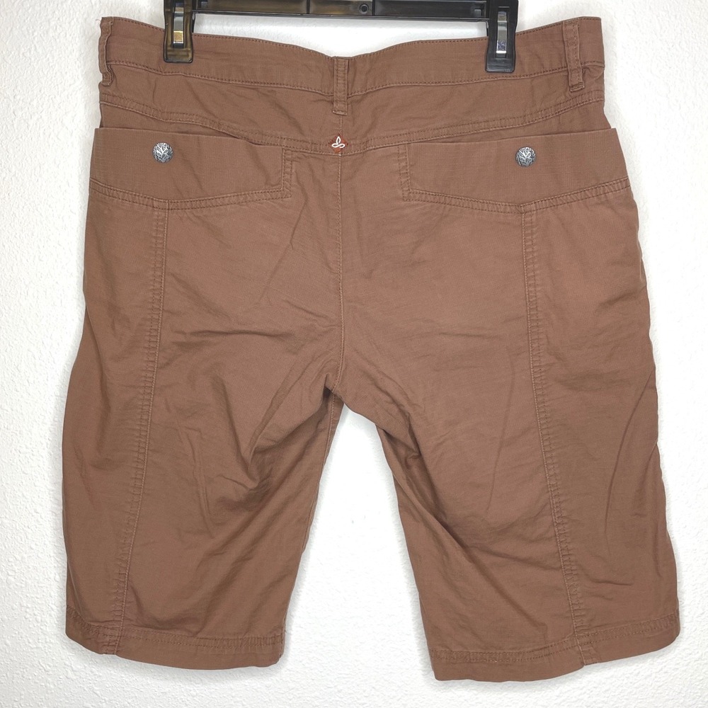 Prana Women Shorts Halle Bermuda Utility Hiking 10 Brown - Picture 3 of 9